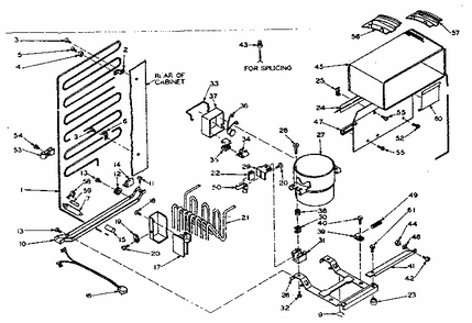 Refrigerator Unit Parts Diagram and Parts List for 106U14DIML  Kenmore Refrigerator