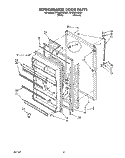 REFRIGERATOR DOOR, LIT/OPTIONAL Diagram and Parts List for ET20GKXZW01  Whirlpool Refrigerator