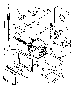 Oven Diagram and Parts List for KEBS277DBL3  KitchenAid Wall Oven