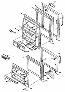 Door Parts Diagram and Parts List for 106T14G  Kenmore Refrigerator
