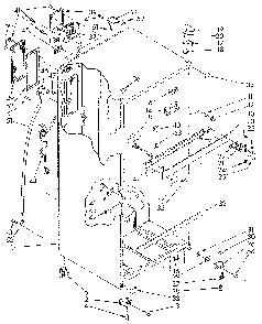 Cabinet Diagram and Parts List for ET18GKXSG07  Whirlpool Refrigerator