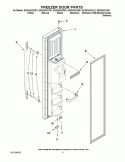 FREEZER DOOR PARTS Diagram and Parts List for  Whirlpool Refrigerator