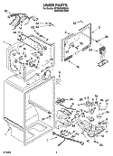 LINER PARTS Diagram and Parts List for GT2SHKXMS03  Whirlpool Refrigerator