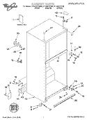 CABINET, LITERATURE Diagram and Parts List for ET19RKXGN02  Whirlpool Refrigerator