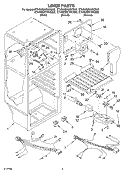 LINER Diagram and Parts List for ET4WSKYKQ02  Whirlpool Refrigerator