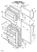 DOOR PARTS Diagram and Parts List for ET8GTMXKQ01  Whirlpool Refrigerator
