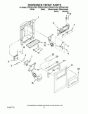 DISPENSER FRONT PARTS Diagram and Parts List for GD5DHAXVB04  Whirlpool Refrigerator