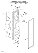 FREEZER DOOR Diagram and Parts List for GD2LHGXLB01  Whirlpool Refrigerator