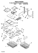 SHELF PARTS, OPTIONAL PARTS Diagram and Parts List for GB9SHDXPB01  Whirlpool Refrigerator