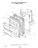 REFRIGERATOR DOOR , LIT/OPTIONAL Diagram and Parts List for ET18ZKXTG02  Whirlpool Refrigerator
