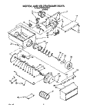 MOTOR AND ICE CONTAINER Diagram and Parts List for ED27DQXXN01  Whirlpool Refrigerator