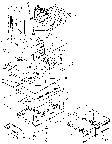 Shelf Diagram and Parts List for ET18GKXSG07  Whirlpool Refrigerator