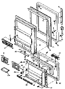 Door Parts Diagram and Parts List for 106W14FL5  Kenmore Refrigerator