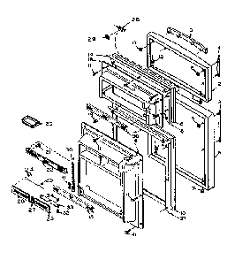 Refrigerator Door Parts Diagram and Parts List for 106U16EIM  Kenmore Refrigerator