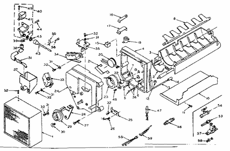 Icemaker Parts Diagram and Parts List for 106W14GIML  Kenmore Refrigerator