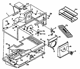 Freezer Parts Diagram and Parts List for 106S12EL-3  Kenmore Refrigerator