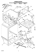 LINER Diagram and Parts List for ET8WTKXKQ02  Whirlpool Refrigerator