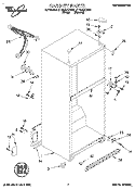 CABINET Diagram and Parts List for ET18JKXDN00  Whirlpool Refrigerator