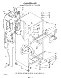 CABINET Diagram and Parts List for ET18JMYSF02  Whirlpool Refrigerator