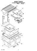 SHELF PARTS, OPTIONAL PARTS Diagram and Parts List for ET8LFKXKT07  Whirlpool Refrigerator