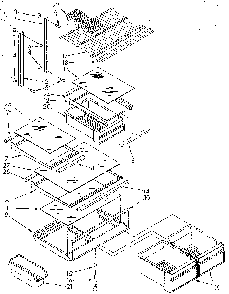 Shelf Diagram and Parts List for ET18GKXSG03  Whirlpool Refrigerator