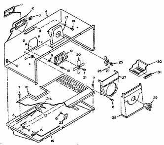 Freezer Parts Diagram and Parts List for 106U16ESIM  Kenmore Refrigerator
