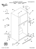 CABINET, LITERATURE Diagram and Parts List for GT22DMXJT00  Whirlpool Refrigerator