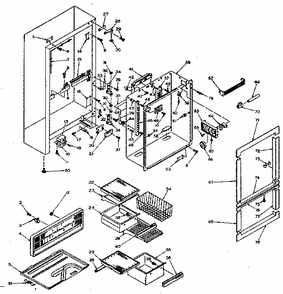 Cabinet Parts Diagram and Parts List for 106T14G  Kenmore Refrigerator