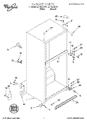 CABINET Diagram and Parts List for ET19DKXFW01  Whirlpool Refrigerator