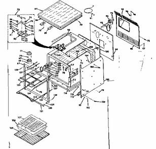 Body Section Diagram and Parts List for 8504237320  Kenmore Range