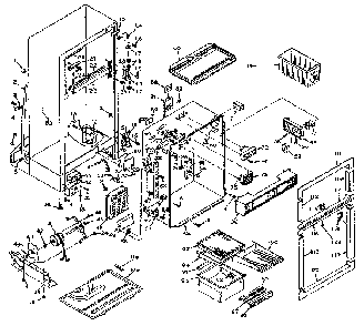 Refrigerator Cabinet Parts Diagram and Parts List for 106U14EL1  Kenmore Refrigerator