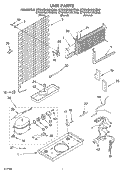 UNIT Diagram and Parts List for ET6WSKYKT00  Whirlpool Refrigerator
