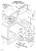 LINER Diagram and Parts List for ET1RHMXKQ00  Whirlpool Refrigerator