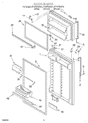 DOOR Diagram and Parts List for ET18PKXGW01  Whirlpool Refrigerator
