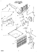 UNIT Diagram and Parts List for ET18SKRDW01  Whirlpool Refrigerator