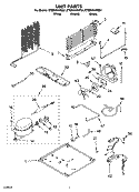 UNIT PARTS Diagram and Parts List for ET8MHKXMQ01  Whirlpool Refrigerator