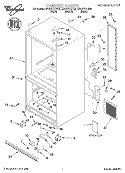 CABINET, LITERATURE Diagram and Parts List for GB22DKXJB00  Whirlpool Refrigerator