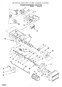 MOTOR AND ICE CONTAINER Diagram and Parts List for ED25RQXFN02  Whirlpool Refrigerator