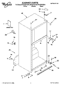 CABINET PARTS Diagram and Parts List for ET8WTKXKQ05  Whirlpool Refrigerator