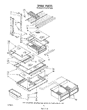 SHELF Diagram and Parts List for ET18ZKXTW00  Whirlpool Refrigerator