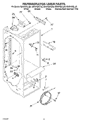 REFRIGERATOR LINER Diagram and Parts List for GS5SHGXLS00  Whirlpool Refrigerator