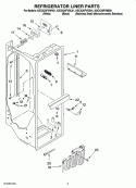 REFRIGERATOR LINER PARTS Diagram and Parts List for  KitchenAid Refrigerator