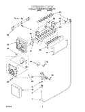 ICE MAKER Diagram and Parts List for ET18MMXJW01  Whirlpool Refrigerator