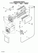 ICEMAKER PARTS Diagram and Parts List for GR2SHWXVB01  Whirlpool Refrigerator