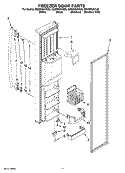 FREEZER DOOR PARTS Diagram and Parts List for GS6NVEXVS00  Whirlpool Refrigerator