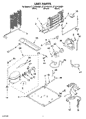 UNIT Diagram and Parts List for ET1CHKXKT01  Whirlpool Refrigerator
