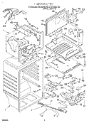 LINER Diagram and Parts List for ET21DMXDN05  Whirlpool Refrigerator