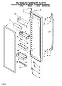 REFRIGERATOR DOOR PARTS Diagram and Parts List for GC3SHEXNT01  Whirlpool Refrigerator