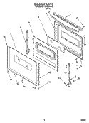 DOOR PARTS, MISCELLANEOUS PARTS Diagram and Parts List for TEP325MW0  Estate Range