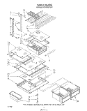 SHELF Diagram and Parts List for ET18ZKXTM01  Whirlpool Refrigerator